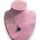 Colar Prata925 pingente Esmeralda