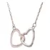 Colar Prateado Delicado Corações Feminino Elegante Brilhante Cor Cinza