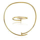 Colar Prego Bracelete Folheado