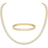 Colar Pulseira Feminino Tennis