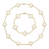 Colar Pulseira Kit Folheados