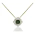 Colar Quadrado Zircônia Folheado Ouro 18k Fino C/ Garantia