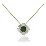 Colar Quadrado Zirconia Folheado