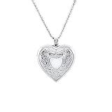 Colar Relicario Coracao Arabescos