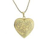 Colar Relicario Coracao Com