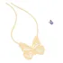 Colar Rommanel Feminino Borboleta Vazada Folh A Ouro 532123 Cor Dourado