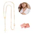 Colar Terço Feminino Dourado Rosario Crucifixo Banhado Ouro