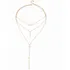 Colar Trio Corrente Chocker Gravatinha Medalhão Coluna Y4747