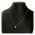Colar Veneziana + Pingente Ponto De Luz De Ouro 18k-750
