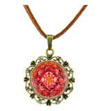 Colar Vintage Cabochao Mandala
