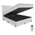 Colchão Magnético Casal Massageador   Box Bau   Cabeceira Cor Branco