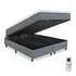 Colchão Magnético King Massageador Bio Quântica   Box Bau Cor Cinza