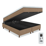 Colchão Magnético Queen 1 58x1 98 Massageador Energia Bio Quântica Infra Vermelho Anti Germes Cama Box Bau Cor Bege