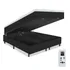 Colchão Magnético Queen Massageador   Pillow Visco   Box Bau Cor Preto Bi volt
