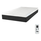 Colchão Magnético Solteiro 0 88x1 88 Massageador Energia Bio Quântica Infra Vermelho Anti Germes Anti Mofo 30 Cm Altura Cor Preto