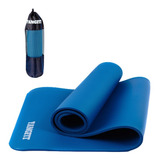 Colchonete Tapete Yoga Pilates Ginástica 10mm Bolsa Yangfit Cor Azul