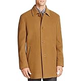 Cole Haan Men's Wool Cashmere Button Front Topper, Camel, Small