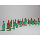 Coleção Com 24 Miniaturas De Garrafas De Cerveja