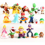 Coleção Mini Bonecos Super Mario 18 Personagens Nintendo