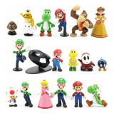 Coleção Super Mario Bros Kit 18 Bonecos Luigi Yosh Promoção