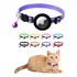 Coleira Gato Cachorro Com Guizo Case Capa Para Airtag Cor Roxo