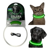 Coleira Iluminada Led Caes