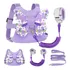 Coleira Infantil Mochila Guia De Segurança Anti Perda Cinta Cor Roxo
