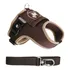 Coleira Peitoral Com Regulagem E Guia Para Cachorro Neoprene Cor Marrom E Bege Tamanho 4 Pet Finess