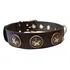 Coleira Skull De Couro Grosso Para Cachorro Porte Grande 