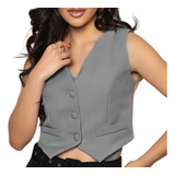 Colete Blusinha Alfaiataria Mini