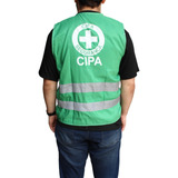 Colete Cipa Segurança Verde Com Refletivo Prevenção Acidente