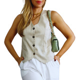 Colete Feminino Alfaiataria Social