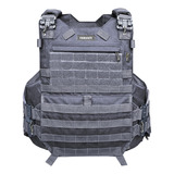 Colete Tático Comanfy Armor Cinza Bandeirante Abas Largas