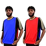 Coletes Kit Futebol Colete Jogo Com Face Dupla Treino 5 Pçs (vermelho - Azul)