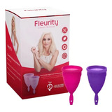 Coletor Menstrual Fleurity 2 Unidades  Tipo 1   2 Saquinhos Cor Diversas