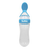 Colher Dosadora Mamadeira Infantil Silicone Papinha Buba Cor Azul claro