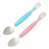 Colher Infantil Com Raspador P  Frutas E Legumes 2 Em 1 Buba
