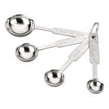 Colheres Medidoras Culinária Receitas Aço Inox 4pçs Colher