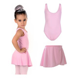 Collant Regata   Saia Ballet Infantil Rosa preta Premium
