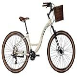 Colli Bike, Munique, Tam. 17 Alumínio, Kit Shimano 21 V, Aro 29, Freios A Disco, Com Cesto Bege, Selim Molise Marrom Selle Royal, Pneu Com Faixa Bege Chaoyang, Alavanca Dir Ez-fire 7v Stef500 Shimano