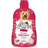 Collie Shampoo Para Cães E Gatos Aroma Love Morango Vegan 400ml