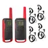 Combo 10 Rádio Talkabout Comunicador Com Fone Ouvido Ptt +nf