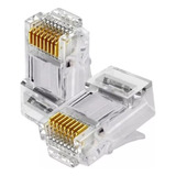 Combo 100x Conector Rede Rj45 Cristal 8p8c