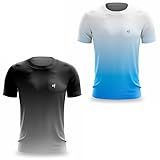 Combo 2 Camiseta Masculina Dry UV Fitness Esporte Academia Futebol Pilates Musculação Cam Gênero Masculino Cor Cinza Tam