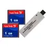 Combo 2 Cf Compact Flash 1gb + Leitor Compact Flash Usb