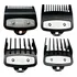Combo 4 Pentes Wahl Clip De Metal 0 5   1   1 5   2 C Ferro Cor Preto