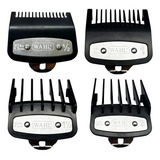 Combo 4 Pentes Wahl Clip De Metal 0 5   1   1 5   2 C Ferro Cor Preto