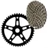 Combo Bike Sem Marcha Coroa Corrente Comum Preto