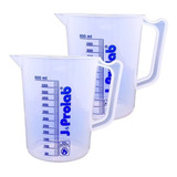 Combo C  2 Jarras De Plástico Pp Graduada Em Silk 600ml