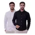Combo Camisa Social Slim Fit Oxford Premium Preto E Branco